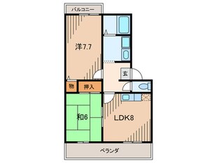 グレイス西難波の物件間取画像